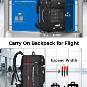 Alternative view of MATEIN Expandable Travel Backpack With Shoe Compartment, 52L Large Suitcase Backpack with Waist Straps & USB Charging Port, 17 Inch TSA Laptop Backpacks Luggage Carry On Bag With 3 Packing Cubes