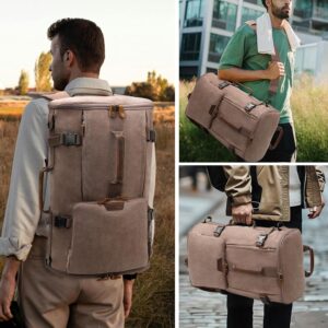 Alternative view of G-FAVOR 40L Travel Backpack, Vintage Canvas Rucksack Convertible Duffel Bag Carry On Backpack Fit for 17.3 Inch Laptop Bag