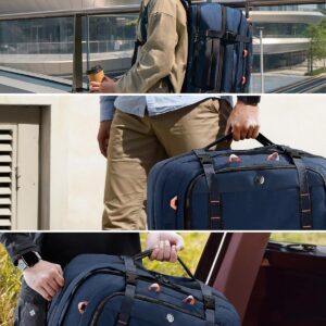 Alternative view of Tolaccea Travel Backpack, TSA Flight Approved Carry On Laptop Backpack for Women Men, Dual Laptop Storage for 17.3" and 15.6" Laptop, Large Luggage Backpack 40-45L Expandable (Navy Blue)