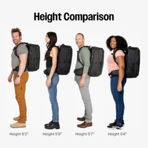 Alternative view of Tortuga 40L Travel Backpack Pro, Black - Large Carry-On Travel Backpack for Men and Women - Durable, Comfortable, Easy to Pack, Airline-Approved Bag with Laptop Compartment