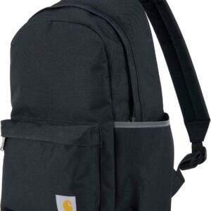 Carhartt 21L Classic Laptop Backpack, Water-Resistant Pack W/ 15" Laptop Sleeve and Organizational Compartments, PFAS Free, Black