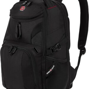 SwissGear 1900 Scansmart Mini/Slim Version, Fits Most 13 Inch Laptops and Tablets, TSA Friendly Backpack, Black