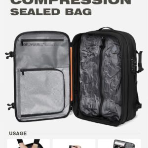 Alternative view of AirVault Vacuum Seal Travel Backpack 60L with Expandable HyperSeal Air Compression Vacuum System Water Resistant TSA Lock (Vacuum Pump Included, Mint Green, 60L)