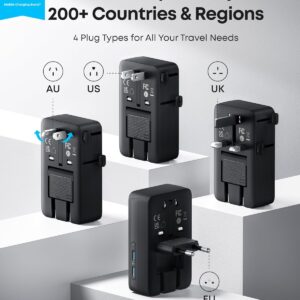 Alternative view of Anker Nano Travel Adapter, 5-Port Power Adapter with 1 AC, 2 USB-A, and 2 USB-C Ports, Smart Temperature Control, Compatible with Over 200 Countries, Ideal for Travel (1-Pack)