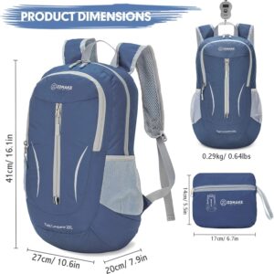Alternative view of ZOMAKE Ultra Lightweight Packable Backpack 25L - Foldable Hiking Backpacks Water Resistant Small Folding Daypack for Travel(Navy Blue)