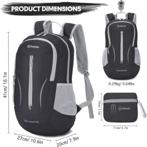 Alternative view of ZOMAKE Ultra Lightweight Packable Backpack 25L, Foldable Hiking Backpacks Water Resistant Small Folding Daypack for Travel(Black)