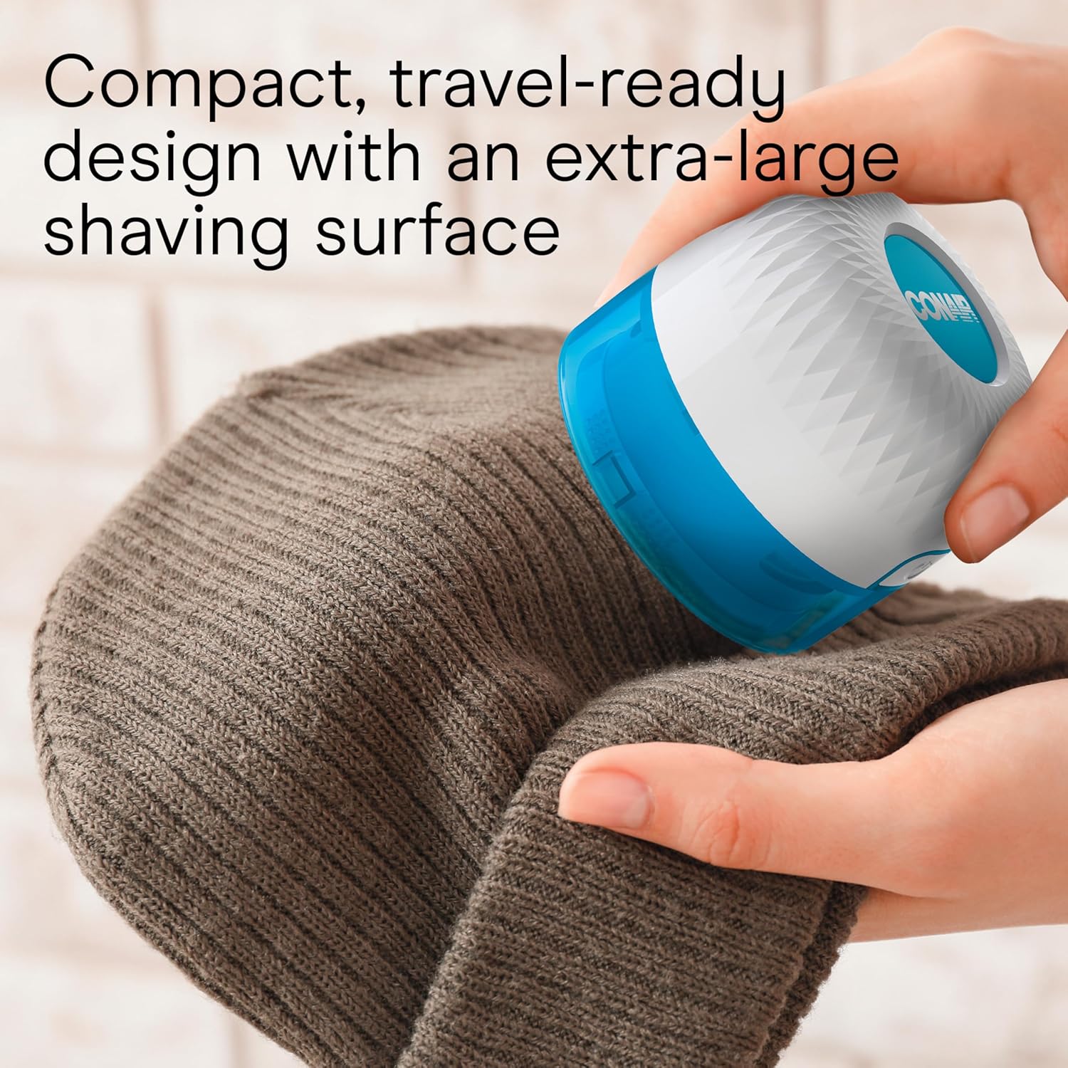 Conair Fabric Shaver, Lint Shaver for Clothing and Furniture Removes Lint, Fuzz, and Pilling, Fabric Pilling Remover with Extra-Large 2.25" Shaving Surface and 3 Stainless Steel Blades - Image 6