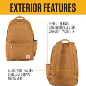 Alternative view of Carhartt 21L Classic Laptop Backpack, Water-Resistant Pack W/ 15" Laptop Sleeve and Organizational Compartments, PFAS Free, Black