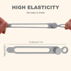 Alternative view of Data Cable Organizer, 2026 Upgrade Silicone Headphone Organizer, Silicone Cable Ties Reusable Cable Management Organizer Multipurpose Elastic Cord Organizer for Bundling and Fastening Cable (20Pcs)