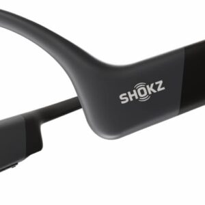 SHOKZ OpenRun Bone Conduction Headphones,Open-Ear Bluetooth Wireless Sport Headphones for Running & Workout,Sweat Resistant, Long 8H Playtime,Mic,Hair Band-Standard-Black