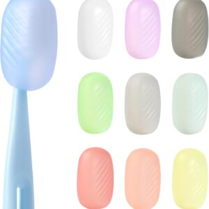 10 Packs Travel Toothbrush Covers, Silicone Toothbrush Head Caps for Electric and Manual Toothbrushes, Essential Bathroom Accessories for Home and Travel