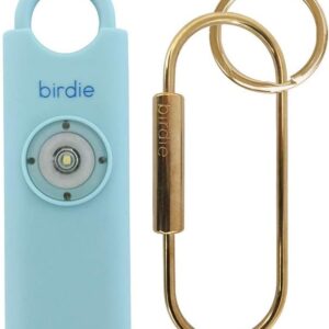 She’s Birdie–The Original Personal Safety Alarm for Women by Women–Loud Siren, Strobe Light and Key Chain in a Variety of Colors (Aqua)