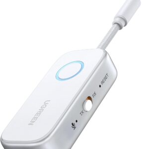 UGREEN Airplane Bluetooth 6.0 Transmitter Receiver for 2 Airpods or Headphones, Airplane Travel Essentials 2-in-1 Wireless Bluetooth Adapter, 3.5MM AUX Jack Adapter on Flight, TV, Car Stereo