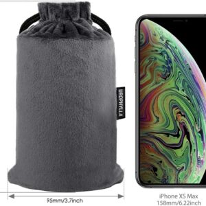 Alternative view of urophylla Inflatable Travel Pillow, Soft Velvet Inflatable Neck Pillow for Traveling, Airplanes, Train, Car, Office with Compact Bag, Breathable Washable Cover, Suit for Adults Sleeping - Grey