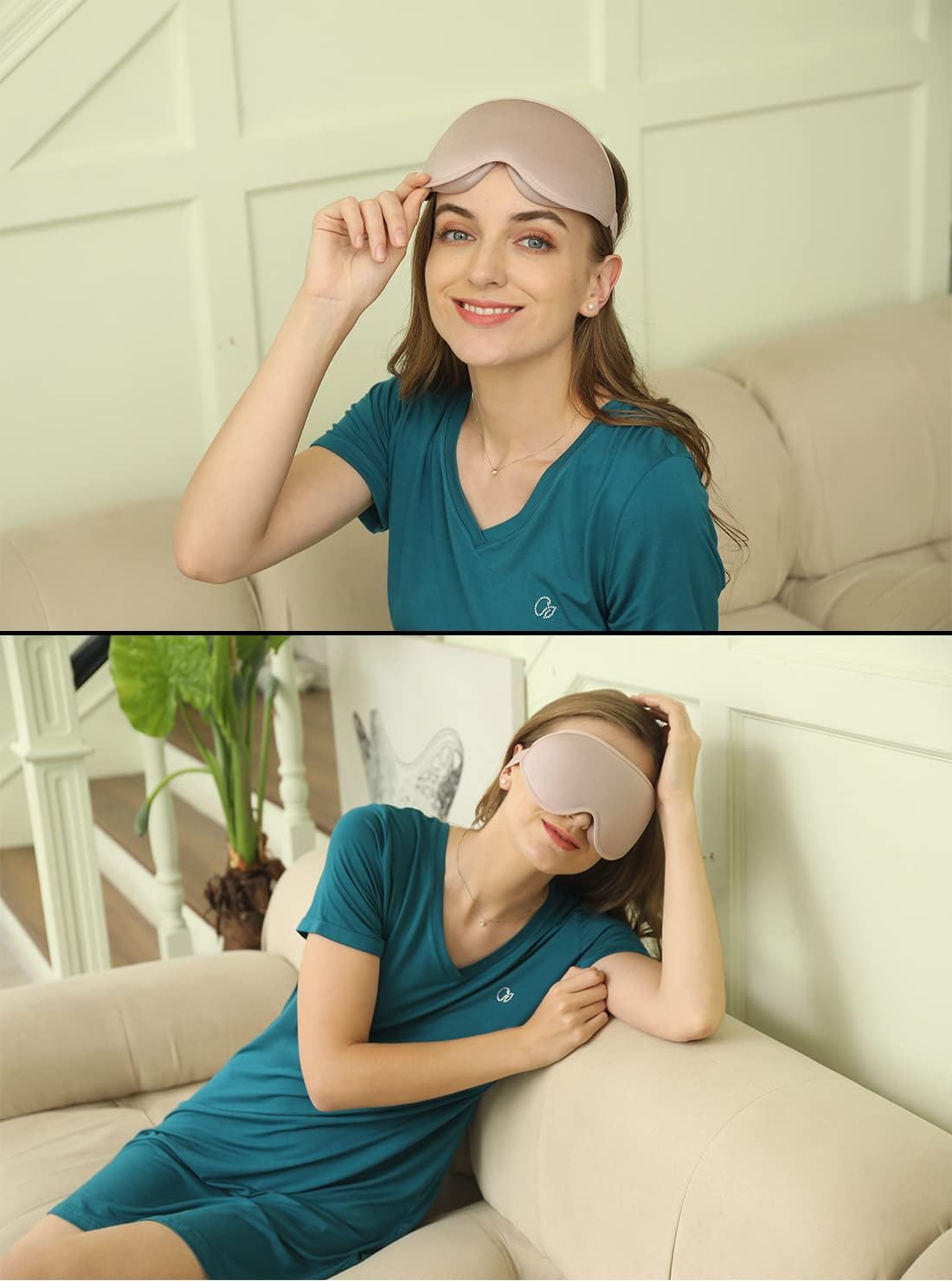 Sleep Mask, 3D Deep Contoured Eye Covers for Sleeping, 99% Block Out Light Eye Mask,Zero Pressure Cup Blindfold for Men Women, with Adjustable Strap for Sleeping, Yoga, Traveling (Pink) - Image 2