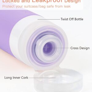 Alternative view of Quatish Travel Bottles for Toiletries 6 Pack, Original Patented Leakproof 3 oz Tsa Approved Travel Size Containers, BPA Free Silicone Shampoo and Conditioner Bottles, Camping Essentials