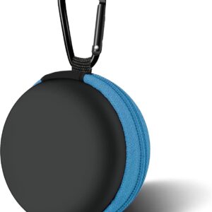 Travel Essentials Organizer Kit – Waterproof Cord Organizer & Round Earbud Case Travel Bag for Chargers, Headphones & Tech Accessories (Blue)