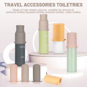 Alternative view of Bottle Covers for Travel, Leak Proofing, Travel Size Container Silicone toiletry sleeves, Leak Locks Travel Accessories for Shampoo Wash Body Bottles and other beauty and personal care(8pcs)