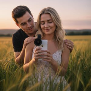 Alternative view of Pro Lens Kit for iPhone and Android, Macro and Wide Angle Lens with LED Light and Travel Case Black