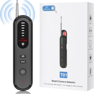 Hidden Camera Detector - 2025 Camera Detector, Hidden Device GPS Detector, Bug Detector, Camera Detector for Hotels, Travel, Office, 5 Levels Sensitivity (Black)