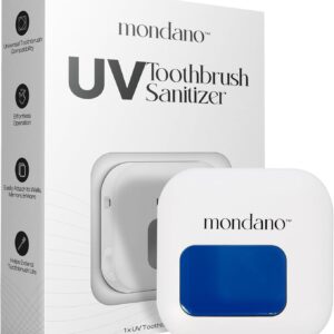 Mondano UV-C Toothbrush Sanitizer and Holder, Toothbrush Case - Manual/Electric Toothbrush Cover for Any Toothbrush Head - Rechargeable Toothbrush Travel Case, Tooth Brush Cover Cap for Home