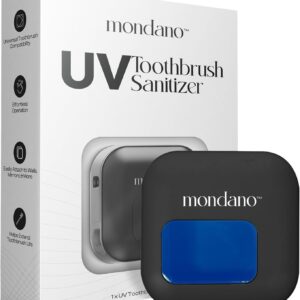 Mondano UV-C Toothbrush Sanitizer and Holder, Toothbrush Case - Manual/Electric Toothbrush Cover for Any Toothbrush Head - Rechargeable Toothbrush Travel Case, Tooth Brush Cover Cap for Home