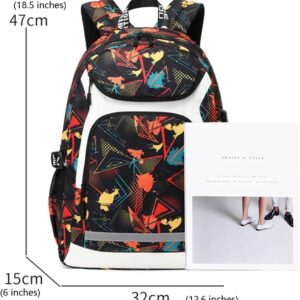 Alternative view of American Football Player 26 Multifunction Rugby Backpack Travel Laptop Daypack Night Reflective Strip Fans Bag (R - Pattern 3)