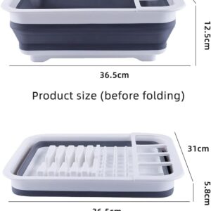 Alternative view of THANSTAR Collapsible Dish Drainer Portable Dinnerware Drainer Organizer for Kitchen RV Campers Travel Trailer Space Saving Kitchen Storage Tray