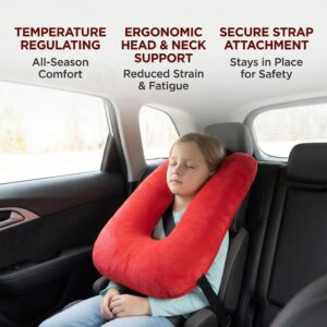 Alternative view of Travel Pillow, car Pillow, Children's car Sleep Pillow Neck Pillow for Sleeping Travel Adult and Children's Road Travel Sleep aid Pillow Red