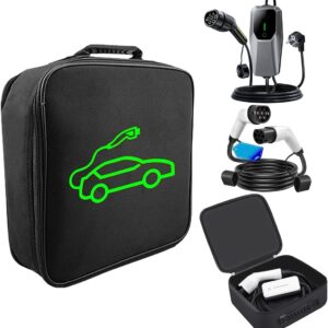 Portable EV Cable Bag for Charging Cable & Car Accessories, Organiser Bag Made of 1680D Nylon, Storage for Type 2/Type 1 Cable, Robust & Ideal for Car Boot or Garage