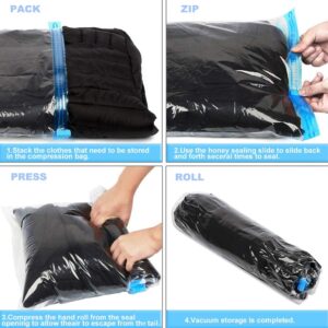 Alternative view of Compression Bags - Travel Accessories - 10 Pack Space Saver Bags - No Vacuum or Pump Needed - Vacuum Storage Bags for Travel Essentials - Home Packing-Organizers (Blue)