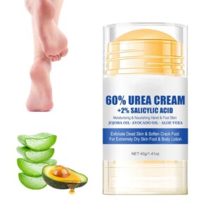 Urea Cream 60% Hydrating Foot Care Stick, New Hydrating and Anti-Cracking Foot Cream for Dry and Cracked Feet, Foot Lotion Heel Stick Fast Repairs and Relieves Cracking and Dryness Feet (1)