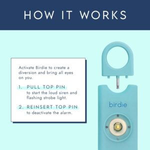 Alternative view of She’s Birdie–The Original Personal Safety Alarm for Women by Women–Loud Siren, Strobe Light and Key Chain in a Variety of Colors (Aqua)