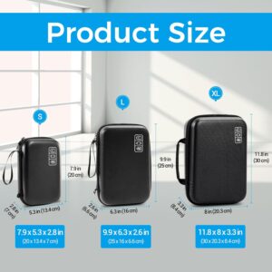 Alternative view of ProCase Hard Travel Electronic Organizer Case for MacBook Power Adapter Chargers Cables Power Bank Apple Magic Mouse Apple Pencil USB Flash Disk SD Card Small Portable Accessories Bag