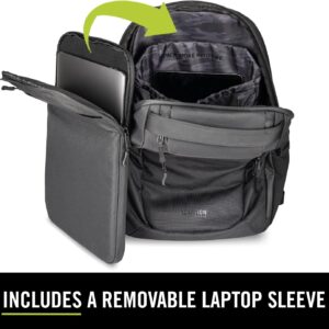 Alternative view of Kenneth Cole REACTION Parker Polyester Abrasion-Resistant Travel 17" Laptop Backpack with Removable Laptop Sleeve, Black