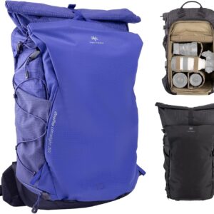 PGYTECH OnePro Ultralight Camera Backpack, Expandable Camera Bag 30L for Photographers, Outdoor Travel Bag with Dividers and 16" Laptop Sleeve, Compatible with DSLR/Drones/Mirrorless (Aurora Purple)