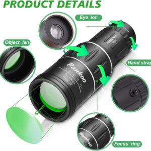 Alternative view of 16X52 Monocular, Birthday Gifts for Men Dad Husband Him, Telescope High Powered for Adults, 2023 Power Prism Compact Monoculars for Adults Kids, Gadgets for Men, Valentines Gifts Ideas