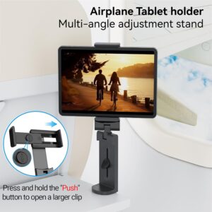 Alternative view of Airplane Tablet Holder Mount, Travel Essential Handsfree Tablet Stand for Flying with Multi-Directional 360 Degree Rotation, Compatible with iPad/Galaxy Tabs (Only Fits 7–11" Tablets)