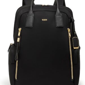 TUMI - Voyageur Atlanta Backpack - Travel Backpack for Women - For Business, Commute - Holds Up to 17" Laptop - Black & Gold Hardware