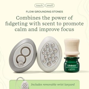 Alternative view of Lifelines Scent-Infused Grounding Stones, 2-Pack, Flow Pack - Portable Fidgets for Adults with Essential Oil Blend & Diffusion Stones for Sensory Immersion - Calming Waterless Passive Diffuser