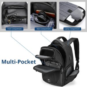 Alternative view of Swissdigital Design Men's Laptop Backpack for College and Business Travel with Integrated USB Charging Port and RFID Protection Fits Laptops up to 15.6 Inch, Black | SD1695-01