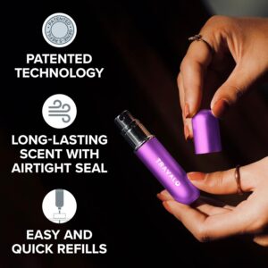 Alternative view of Travalo Classic HD Perfume Atomizer - Leak-Proof and TSA Approved for Air Travel - Reusable, Airtight, Easy-Fill Mini Pump Sprayer - Lightweight, Elegant Design w/Volume Window - Purple 0.17oz