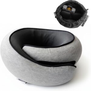 Travel Pillow for Airplane,Ergonomic Neck Support Memory Foam Scarf Pillows, Design Like a Cinnamon Roll, Soft & Comfy for Travel, Car, Train & Office, Adults & Kids, Includes 3D Eye Mask & Pill Case