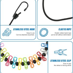 Alternative view of Retractable Portable Clothesline for Travel，Clothing line with 12 Clothes Clips, for Indoor Laundry Drying line,Outdoor Camping Accessories