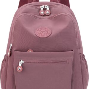 Mini Nylon Women Backpacks,11L Small Ladies backpacks Casual Lightweight Women Shopping Travel Daypack (Carmine)