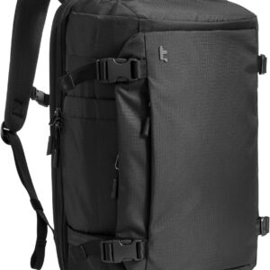 tomtoc Travel Backpack 28L, TSA Friendly Flight Approved Carry-on Luggage, Personal Item Travel Bag, Water-resistant Lightweight Business Rucksack, Durable Bag Fits 16 Inch Laptop