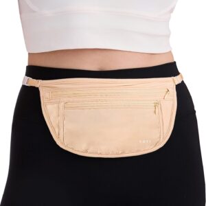 Travel Money Belt for Women - Hidden Anti-Theft Waist Pack, RFID Blocking, Lightweight Travel Fanny Pack for Secure Money Storage