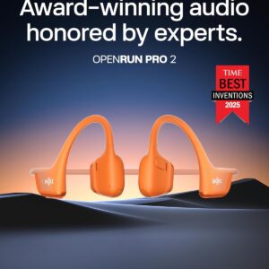 Alternative view of SHOKZ New OpenRun Pro 2- Bone Conduction Headphones, Open-Ear Bluetooth Wireless Sport Earphones for Running, Workouts - Sweat Resistant, Secure Comfortable Fit -Deep Bass, Smart Mic, Reflective Strip