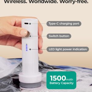 Alternative view of BAGSMART Vacuum Storage Bags for Travel with Rechargeable Air Pump, 21 Pack Portable Space Saver Bags for Travel & Home, Vacuum Compression Seal Bag for Clothing, Blanket, Duvets