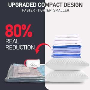 Alternative view of VMstr Vacuum Seal Bags for Clothing Travel, Carry-on Size for Luggage Compression Packing, Space Bags with High Pressure Electric Pump (DC Power) 12-Pack Combo Size Travel Set